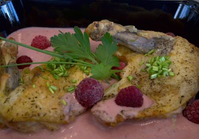 Suprême de Pintade à la framboise
